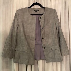 Ann Taylor Size 12T Gray Blazer Jacket